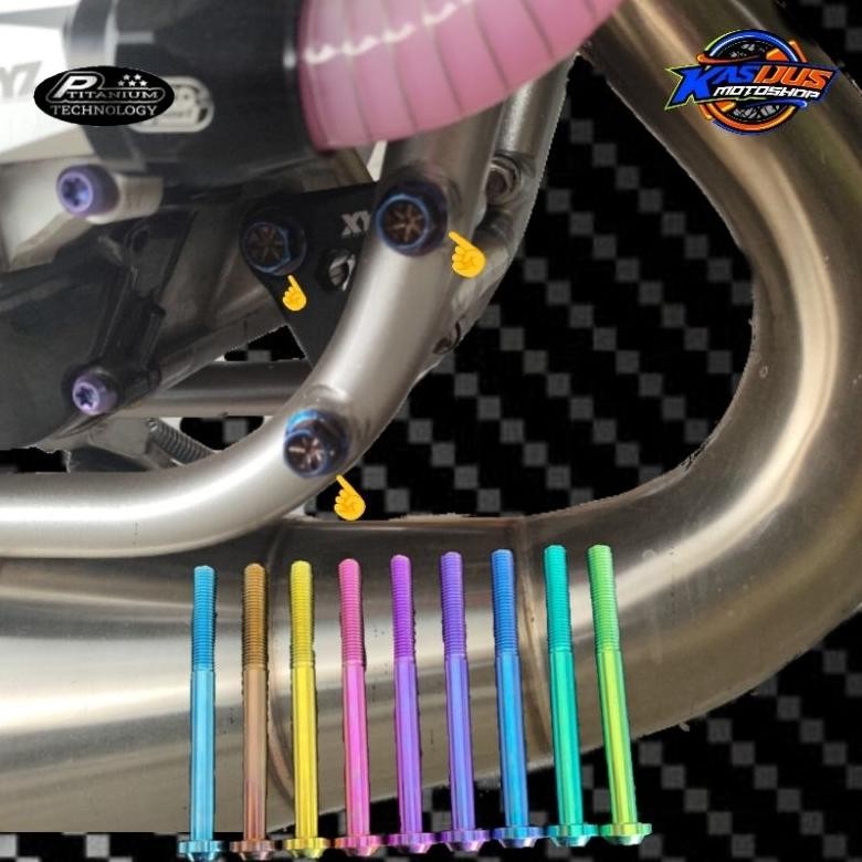 baut titanium dudukan mesin ke rangka depan ninja r  baut engine  bawah ninja r baut monting mesin n