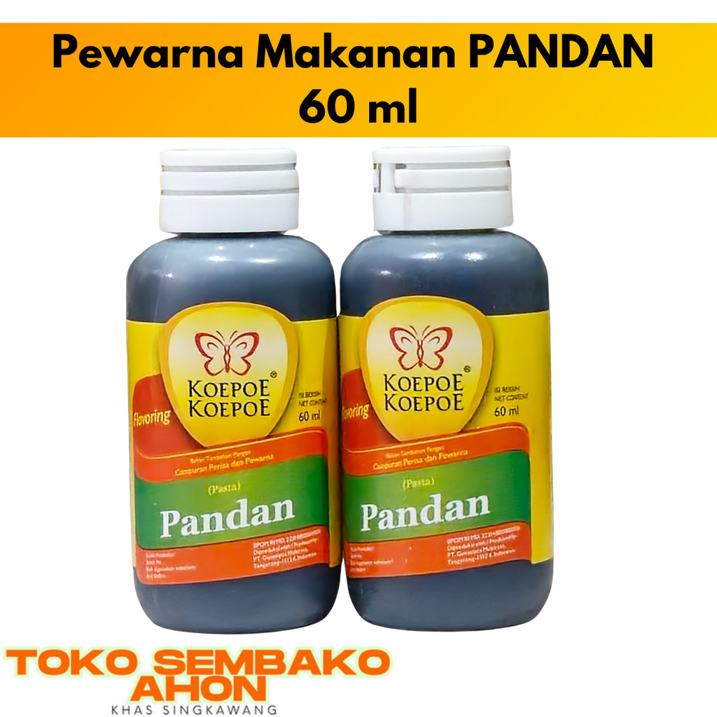 

Koepoe Koepoe Pewarna Makanan PANDAN 60 ml / Koepoe Koepoe Pandan Pasta / Pewarna Pandan Koepoe 60ml / Pandan Essence