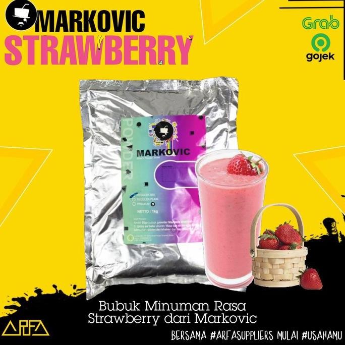 

Super Sale!, Bubuk Minuman Strawberry Mix Markovic 1Kg
