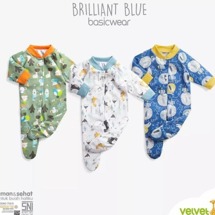 Velvet Sleepsuit Tutup Kaki Newborn | Jumper | Baju Kodok