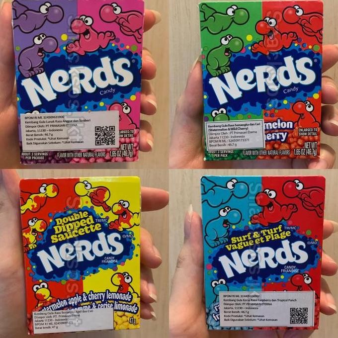 

Nerds SURF&TURF / DOUBLE DIPPED / WATERMELON /GRAPE STROBERI CANDY USA
