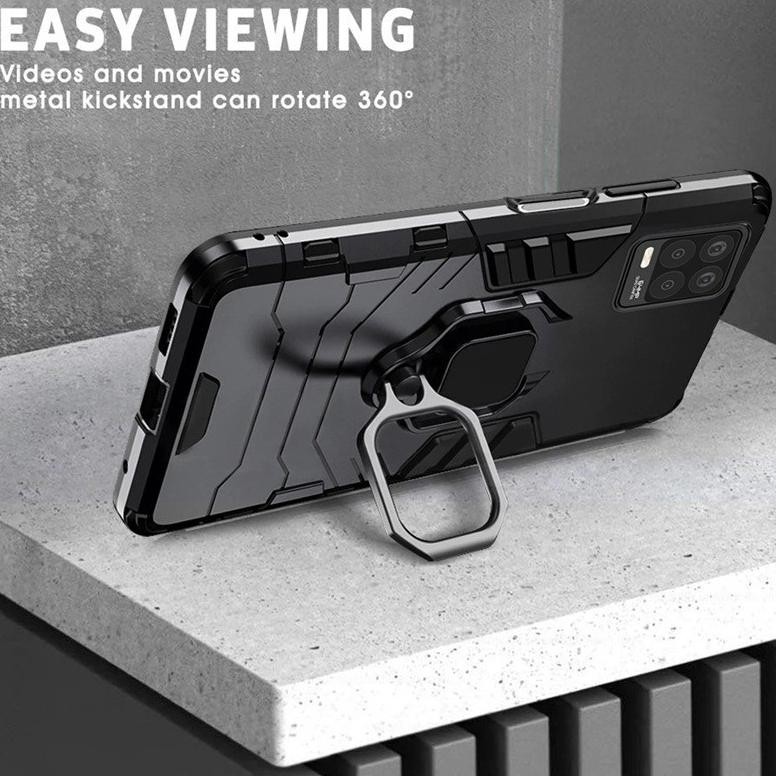 Termurah Case Realme 8 8I 8 Pro 8 5G Rugged Armor Robot Standing Iring Case We69
