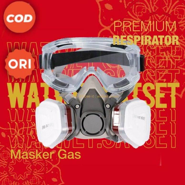 Masker Gas Respirator | masker cat | cat mobil | masker fogging | like 3M  7 In 1 Safety Half Face R
