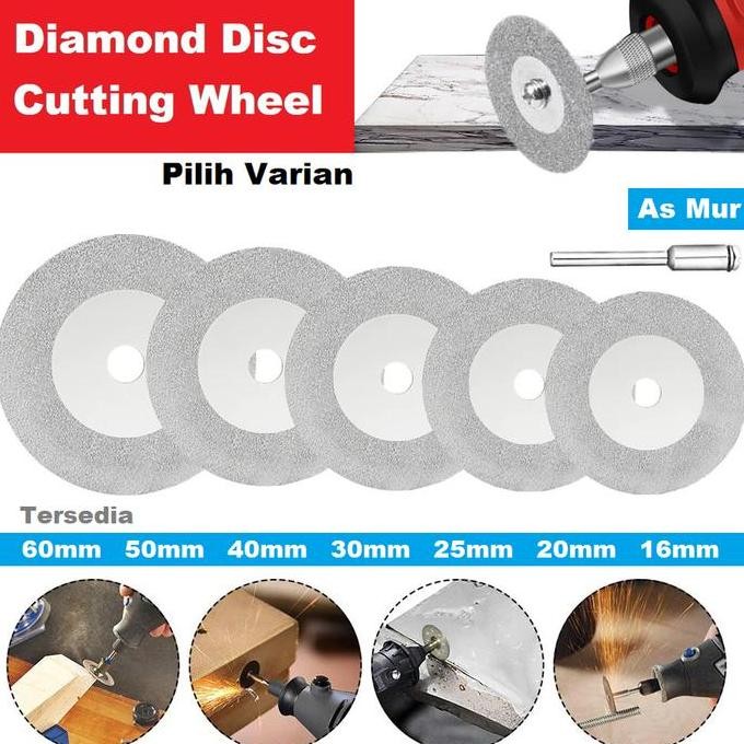 Mata Diamond Gerinda Potong Mini Grinder Tuner Besi Batu Logam Kaca