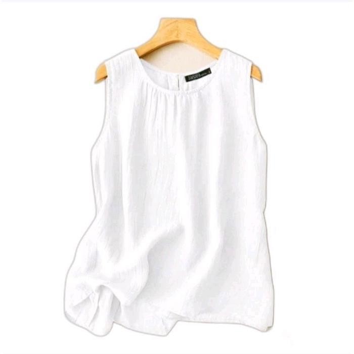 DWF Atasan Tanpa Lengan Cringkel Baju dalaman Inner  Wanita Basic Cantik Hitam Tebal Nyaman Panjang 