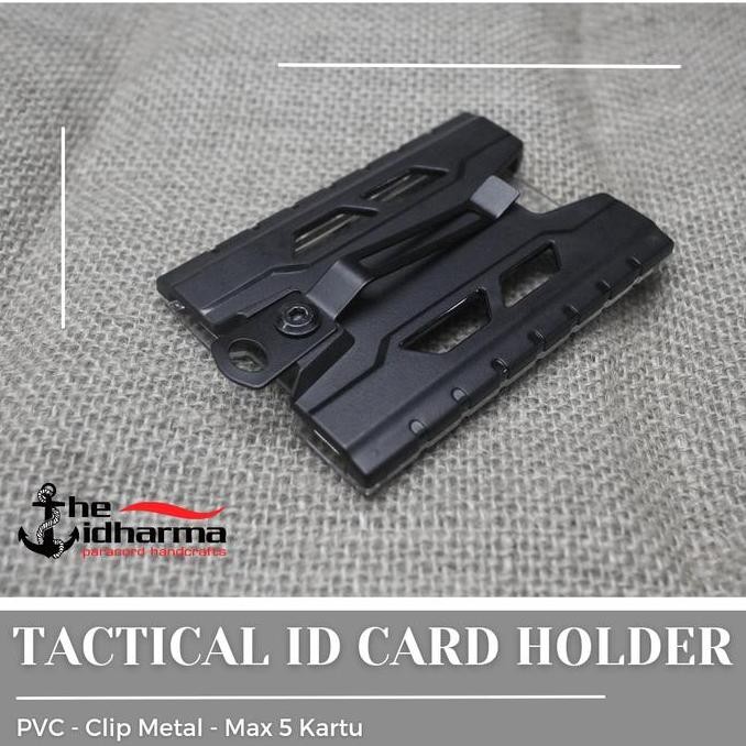

TERLARIS - ID Card Holder Tactical 4 Kartu Clip Metal