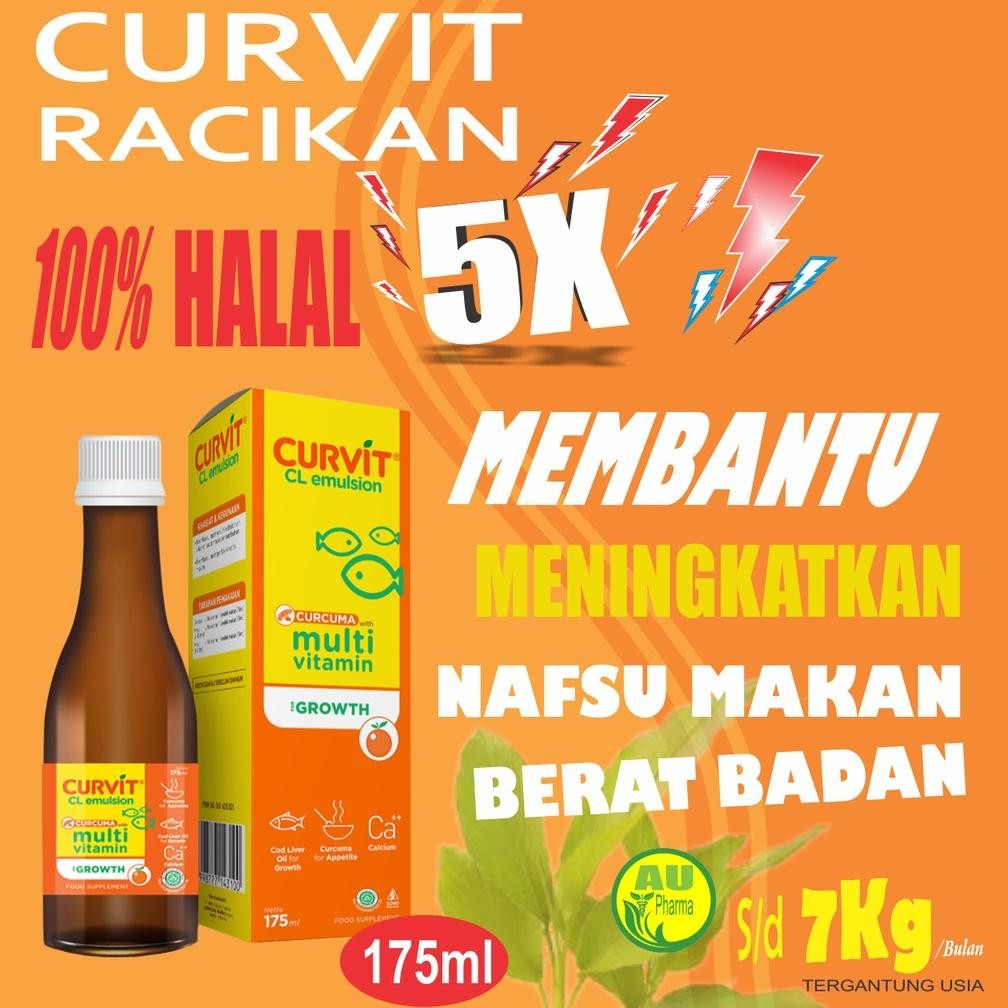 Curvit Cl Emulsion Plus Racikan Obat penggemuk badan permanen dewasa dan anak Penambah berat badan D
