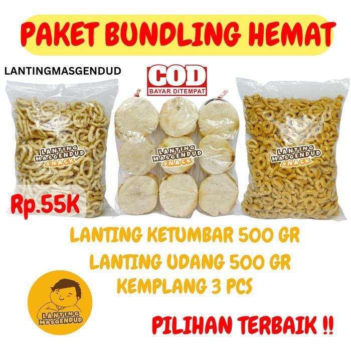 

SEDIA! Paket Bundling Hemat 55K - Ketumbar-Udang-Kemplang - Cemilan Snack Gurih Asin Food Ori!!