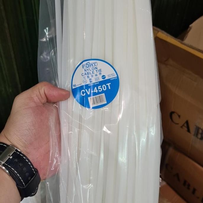 

BEBAS ONGKIR - Kabel ties, Cabel tye nylon merk Fort 450x7.6mm