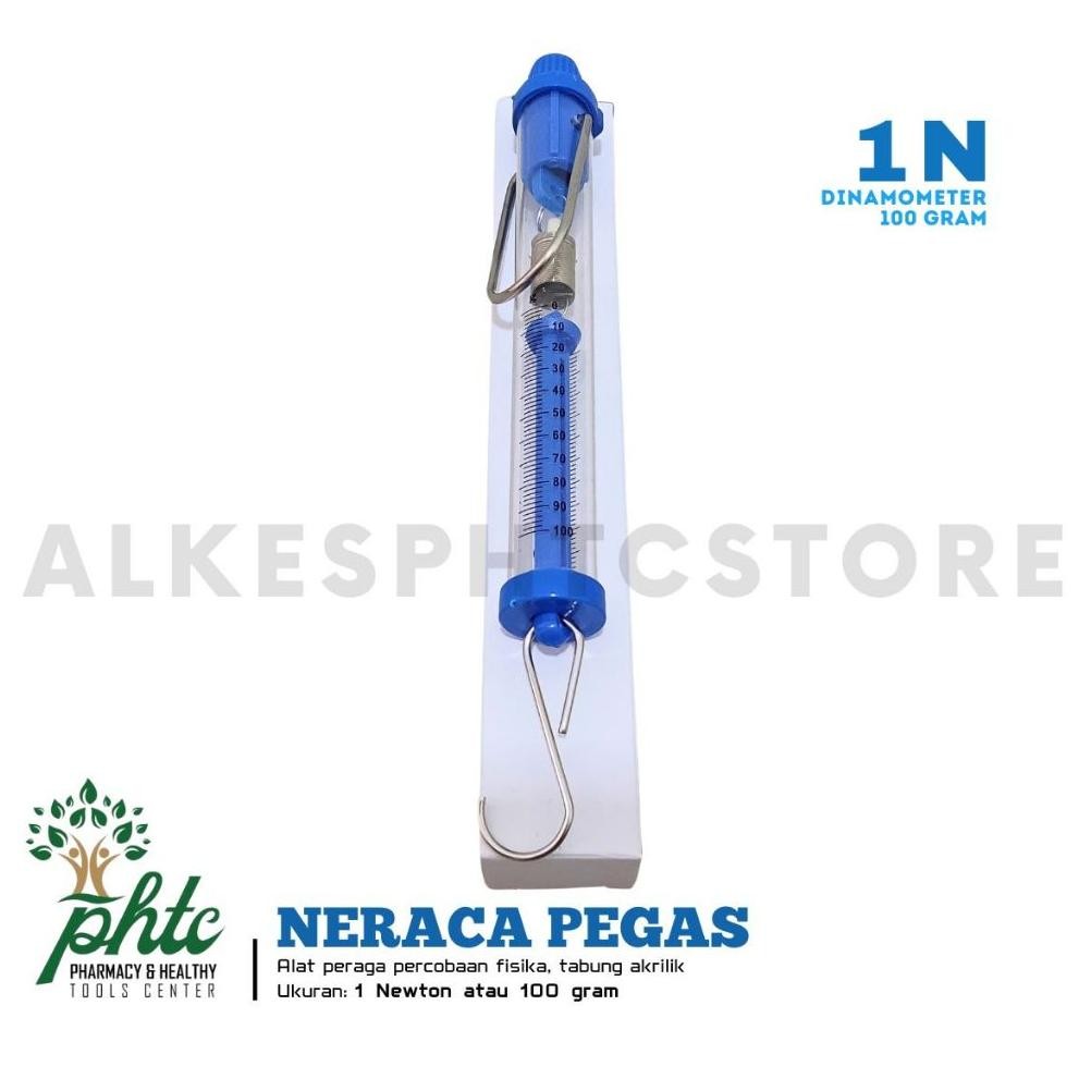 Neraca Pegas 1N Tubular Acrylic l Dinamometer 100 gram / Timbangan Pegas Beban 100gr DiM