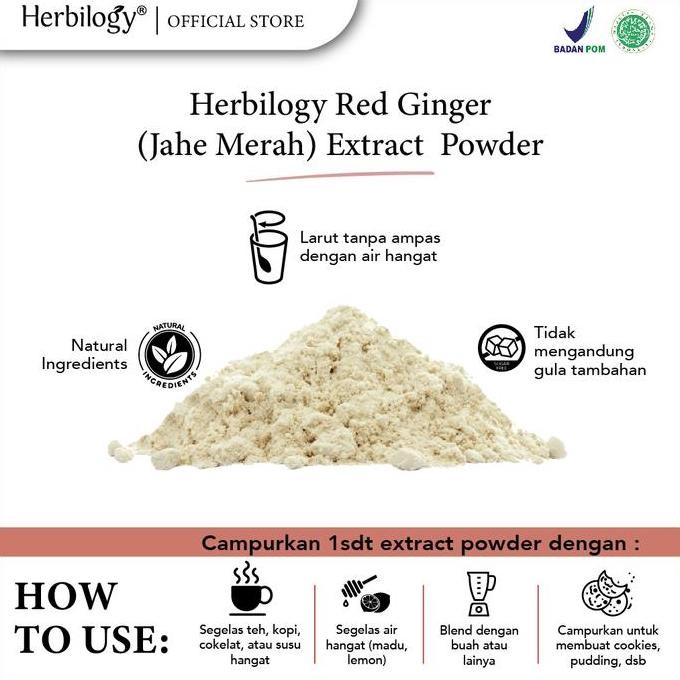 

Herbilogy Red Ginger (Jahe Merah) Extract Powder - 100gr LS