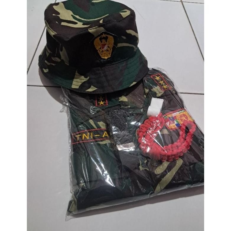 Baju Profesi Anak/Kostum /Seragam Tni Anak Laki Laki Pake Topi Rimba Ori
