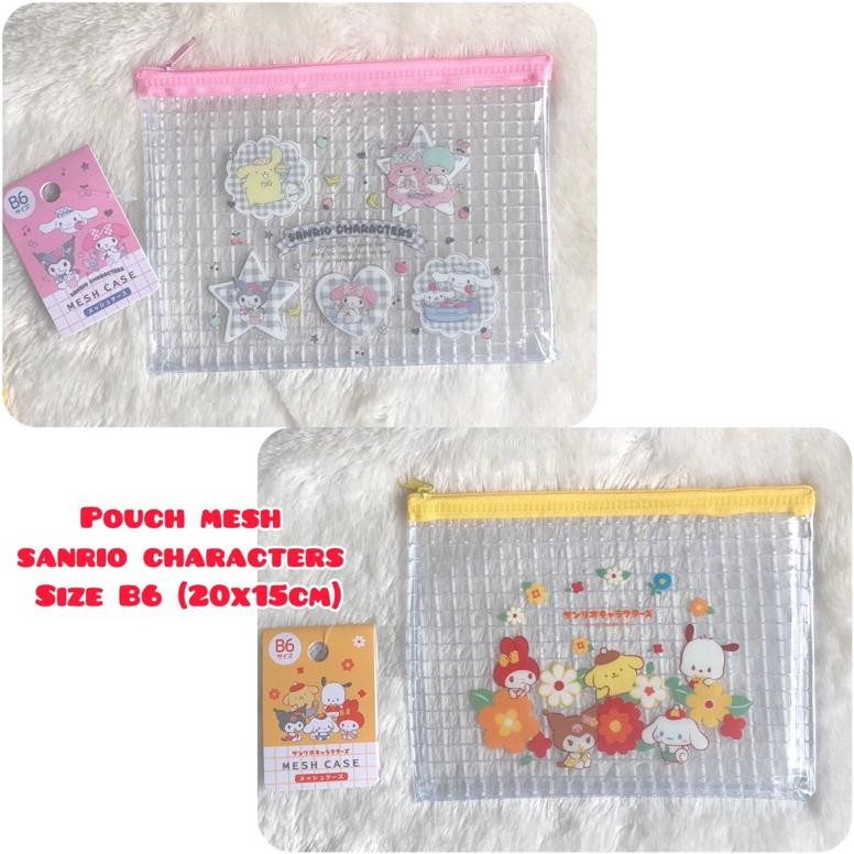 

sanrio mesh case B6 pouch size 20x15cm original japan DiM