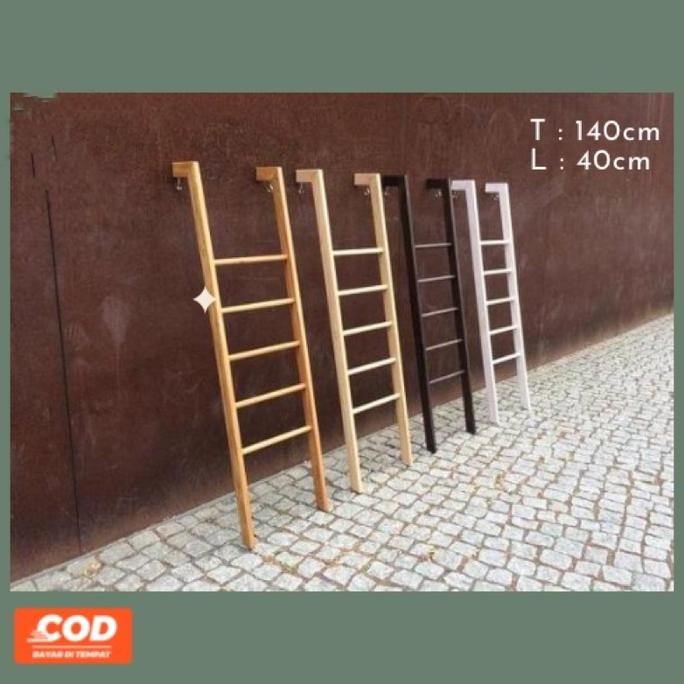 TERMURAH - Rak Tangga Kayu Rak Handuk Tangga Rak Mukena RTG 05