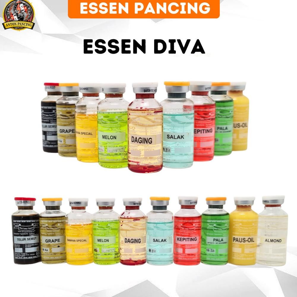 Essen Murni Diva 30 ml Lengkap Segala Aroma Ikan Mas,Lele,Bawal,Patin Untu Galatama/Harian DiM
