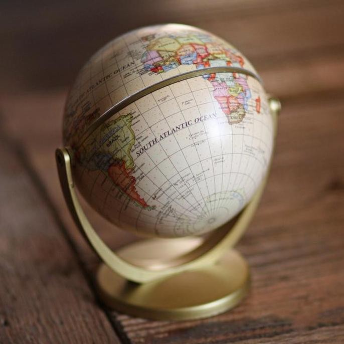

14Cm Globe Peta Dunia Edisi Bahasa Inggris Gaya Vintage Untuk Dekorasi Ruang Kelas / Kantor/Dekorasi Ruang Belajar