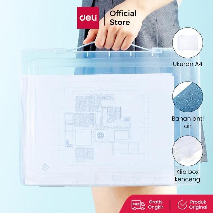 

Deli Box File / Box Penyimpan Kertas File Dokumen Transparant 5702 H85