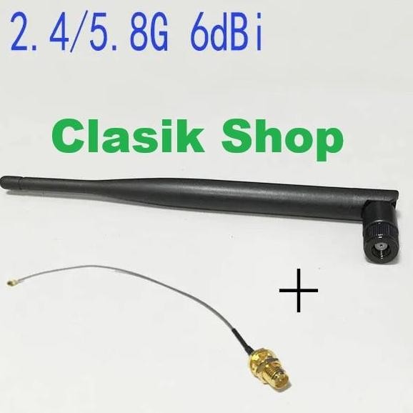 Sale 6Dbi 2.4Ghz 5Ghz  Wifi Rp-Sma Antenna Kabel 35Cm U.Fl Ipex Antena