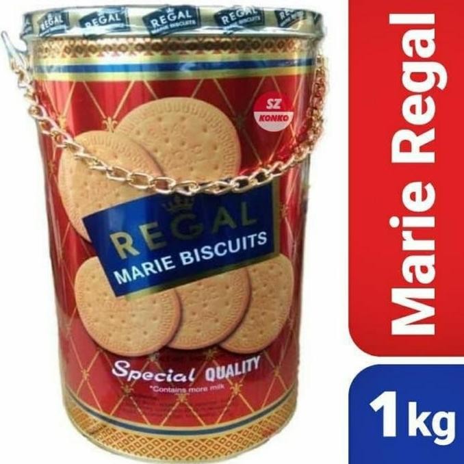 

[ KUEKU ] biskuit marie regal 1 kg kaleng special + extra bubble wrap Cookies