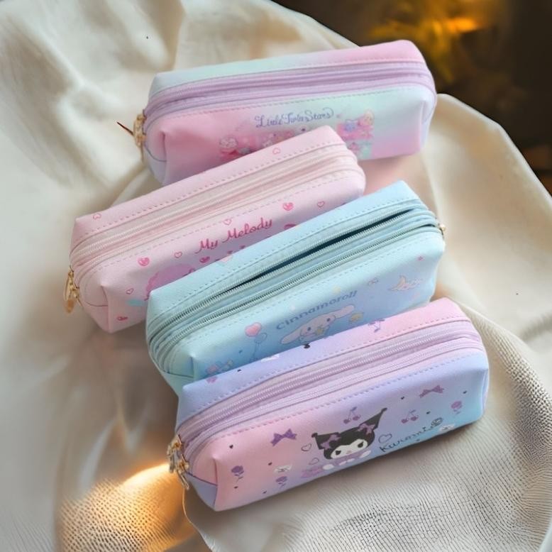 

[Promo..!!! Tempat Pensil 2 Sekat Motif Kartun Sanrio Premium Cinamoroll Melody Kuromi Lucu Ung-18