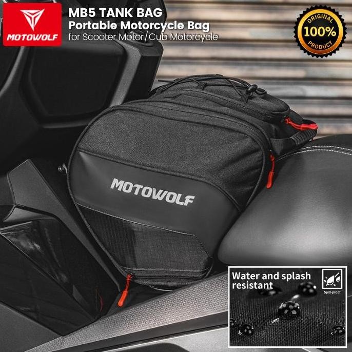 Tas Motor Motowolf MB5 Waterproof Portable  Tas Depan Motor Matic