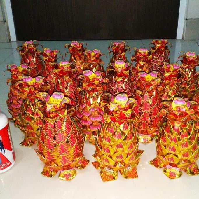 

new !!! origami kertas sembahyang nenas mini