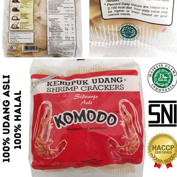 

Komodo Merah Kerupuk Udang Mentah Ukuran Sedang/Kc/4X6Cm 250Gr Makanan Keripik Food Snack