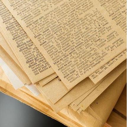 

new !!! Vintage Scrapbook Paper Sheet - Various Book Page (57 sheets)