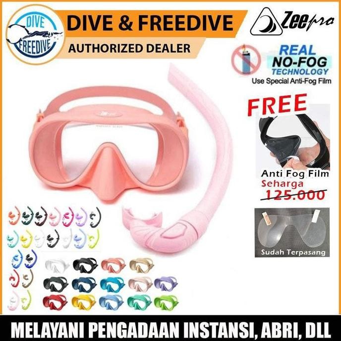 TERBARU - Paket Combo Set Mask M1 Zeepro Snorkel Nautilus Diving Freediving Dive