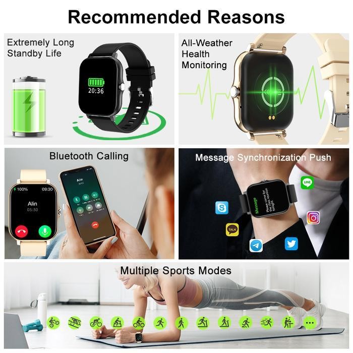 AT BIDEN Y13 Smartwatch Sleep Monitoring Pedometer Call Smart Watch