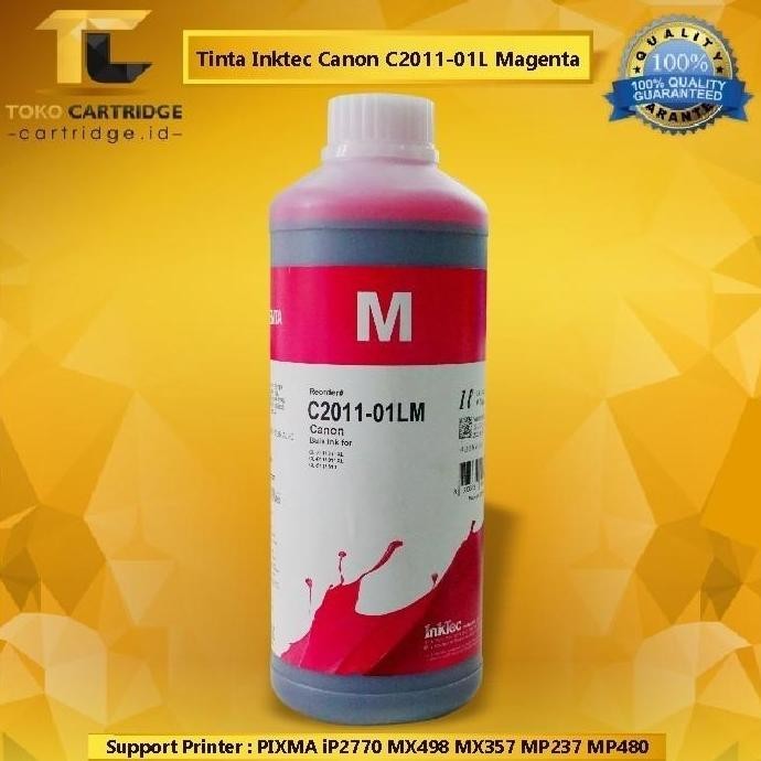 Tinta Refill Inktec Pigment 1 Lt Printer Canon Ip2770 Mg2570S Tr4570S New Stok