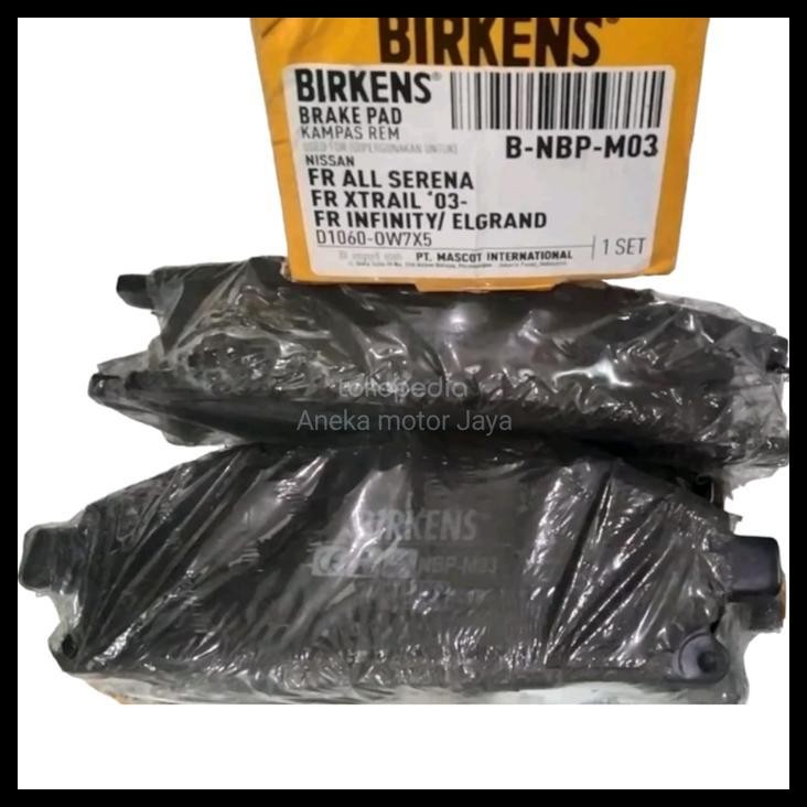 TERBARU KAMPAS REM BRAKE PAD DEPAN NISSAN XTRAIL T30 SERENA C24 BIRKENS 