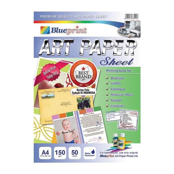 

new !!! PAPER BLUEPRINT ART PAPER GLOSSY A4 - KARTAS ART PAPER A4