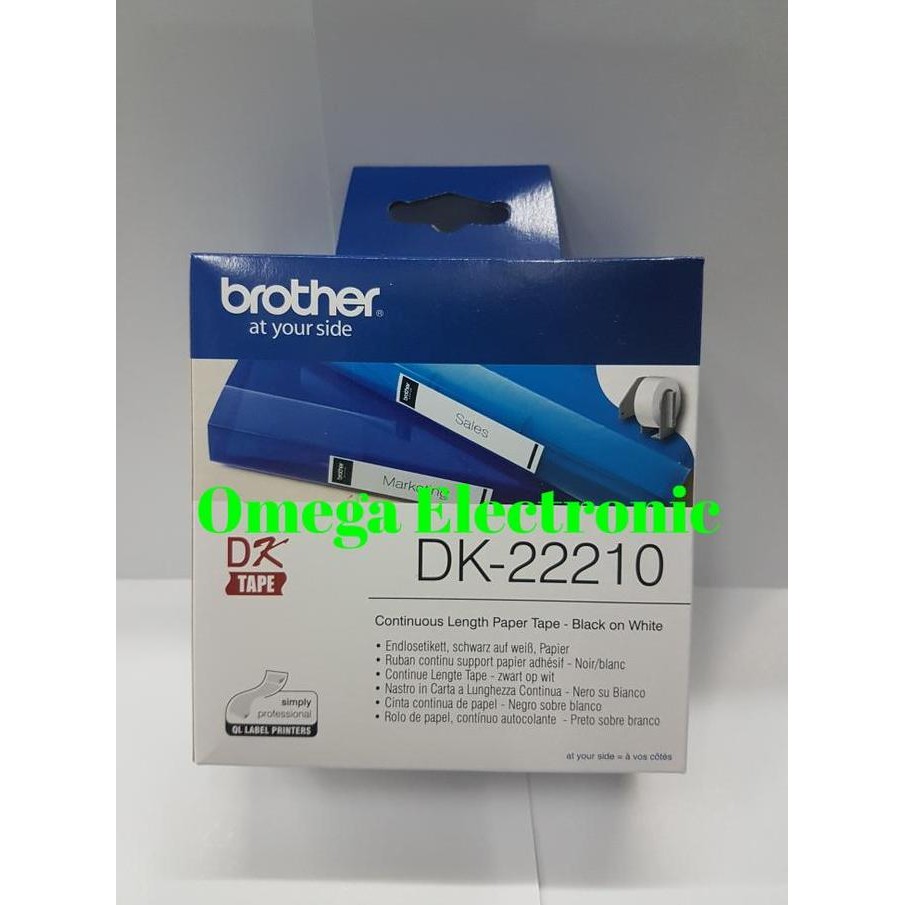 

Brother Label Tape Dk-22210 Continuous Lengh Paper Tape Dk 22210 New Stok