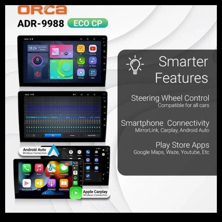 TERMURAH HEAD UNIT ANDROID ORCA ECO SERIES ADR 9988 10 INCH RAM 2/32 