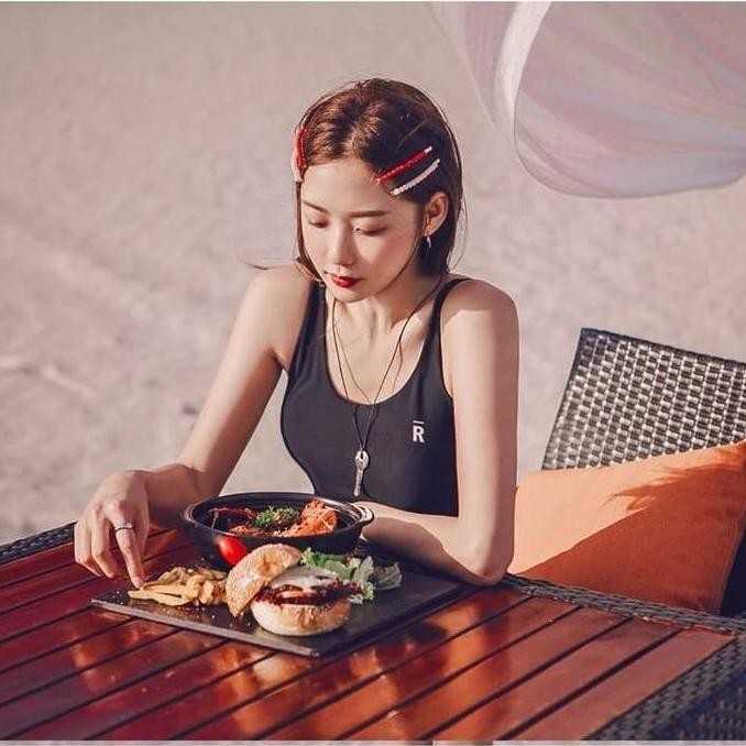 BEBAS ONGKIR - SKYLA bikini set 3 pcs rashguard woman premium / korean swimwear / beachwear bali / b