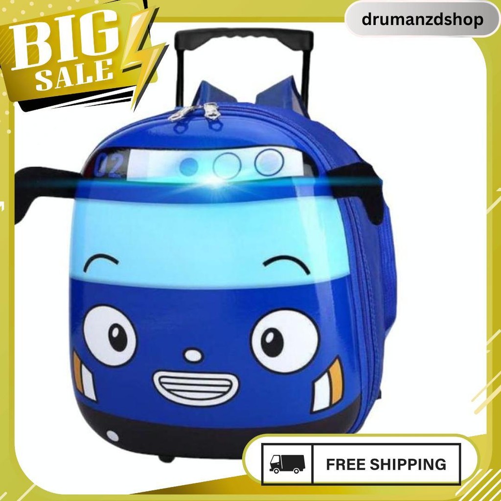 Trolly Tayo Tas Ransel Sekolah Paud Tk Model Bus Tayo Led Bisa Nyala Siap Kirim