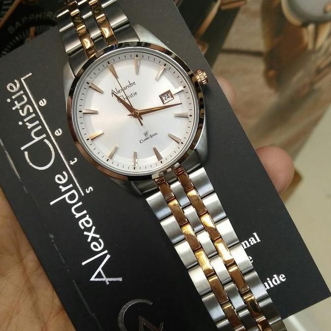 Jam Tangan Wanita Alexandre Christie Ac 8635 LD Silver Rosegold