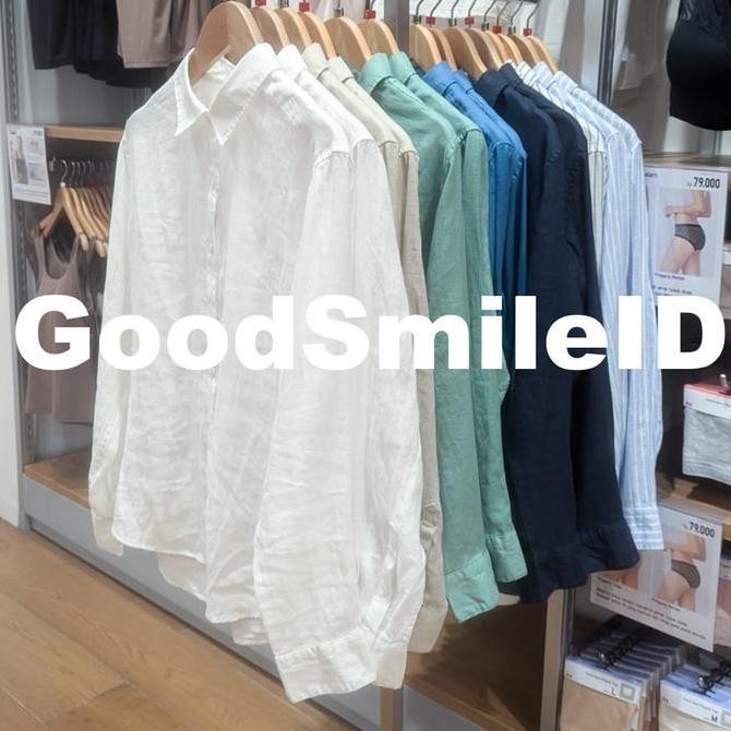 SALE Women Kemeja Premium Linen Lengan Panjang Wanita JASTIP UNIQLO