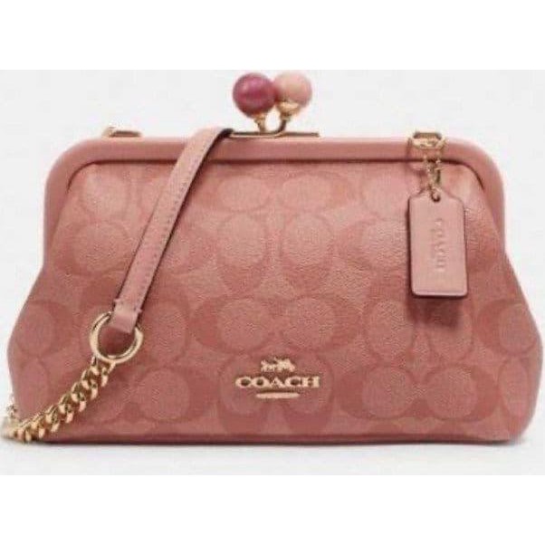 COACH NORA KISSLOCK CROSSBODY IN SIGNATURE PINK ORIGINAL,TAS WANITA