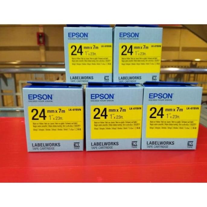 

Epson Label 24Mm Vinyl Black On Yellow 7M Lk-6Ybvn/Epson 24Mm Vinyl New Stok