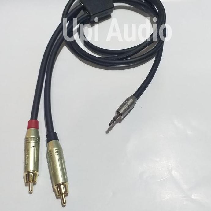 Mini Jack 3.5Mm To Rca Amphenol Cabel Canare Audio Aux Original Asli