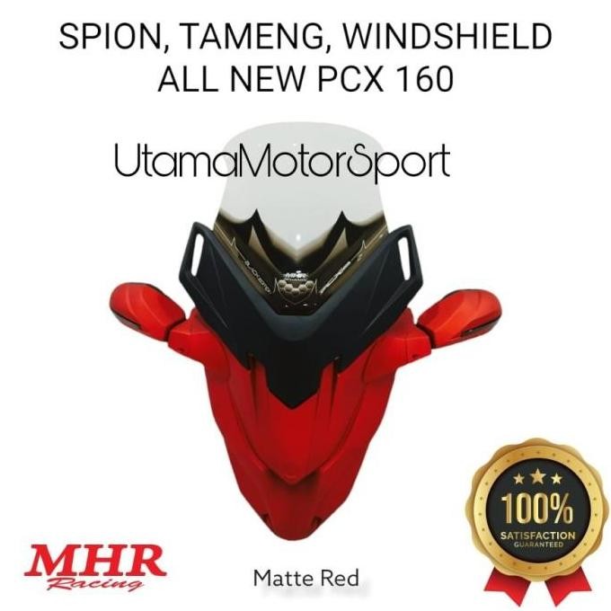 Windshield Pcx 160 Model Forza Tameng Spion Mhr Racing Elegan Original