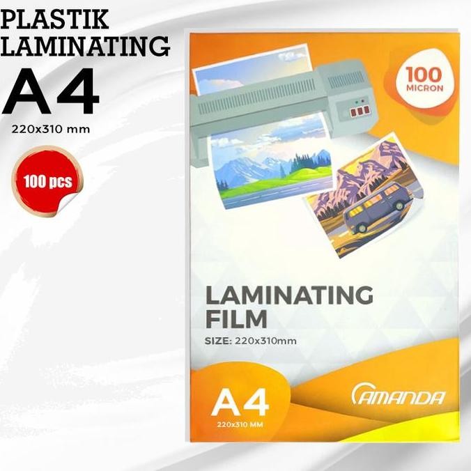 

PLASTIK LAMINATING A4 AMANDA 220X310MM 100 MICRON - PLASTIK LAMINASI DOKUMEN ASLI