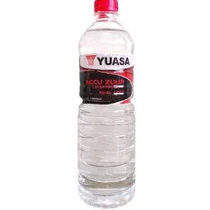 Air Aki Yuasa Accu Zuur 1 Liter Original / Air Aki warna merah