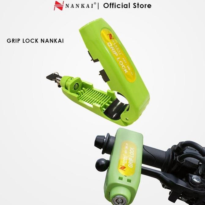 New Kunci Pengaman Stang Motor Grip Lock - Kunci Gagang Handle Nankai Original