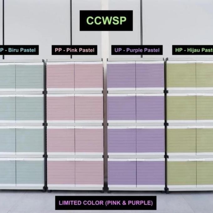 Stok Sj Lemari Plastik Susun 4 Besar/Lemari Baju Plastik Besar 4Susun