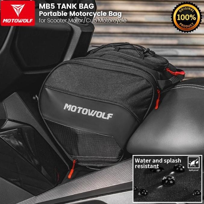 tas motor depan matic waterproof motowolf mb5 portable anti air touring terlaris