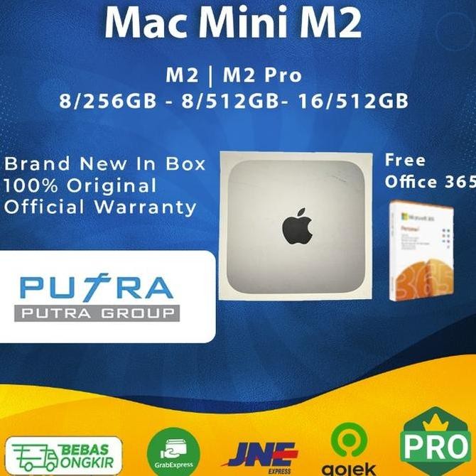 apple mac mini m2 8/256gb 8/512gb m2 pro 16/512gb pc desktop resmi berkualitas