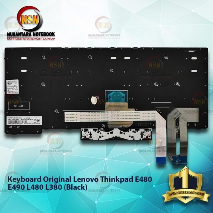 Promo Keyboard Lenovo Thinkpad E480 E490 L380 L480 Original Hitam